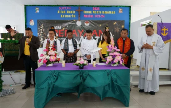 Pekerja Migran Indonesia Merayakan Natal Bersama di Sarawak