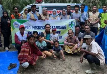 UPTD Puskesmas Kandang Jangkau Pengungsi Buket Linteung 