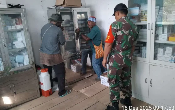 Peduli Layanan Kesehatan, Danposramil Elelim Lakukan Peninjauan Pustu