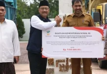 Gubernur Aceh Terima Bantuan Logistik Kemensos Rp9 Miliar