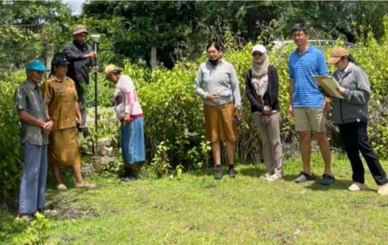 Penataan Batas Kelurahan Maubeli diukur Kantah TTU