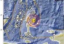 Gempabumi 2.6 Magnitudo Tenggara Halmahera Timur