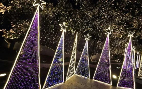 The Jakarta Light Festival at the Hotel Indonesia Roundabout