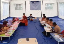 Govt Ensures Optimal Learning for Sumatra Students via Emergency Tents