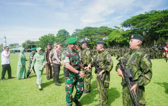 Pangdam XV/Pattimura Sambut Satgas Pamtas RI–PNG Purna Tugas