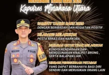 Ini Himbauan Kapolres Minut Jelang Tahun Baru 2026