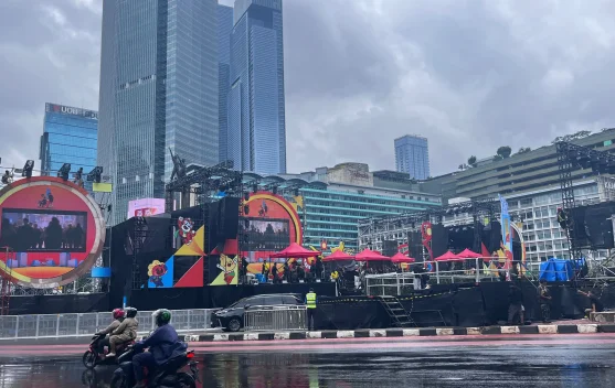 Pantauan Situasi Bundaran HI Jelang Malam Tahun Baru