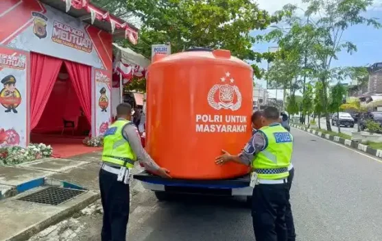 Polres AcehBarat Bantuan Sumur Bor di Kecamatan PanteCeureumen