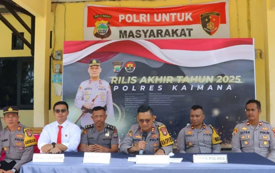 Polres Kaimana Catat Penurunan Kriminalitas Sepanjang 2025