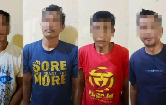 Polsek Negeri Besar Amankan Empat Pelaku Curat 
