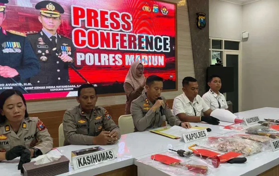 Polres Madiun Amankan Pelaku Pencurian Spesialis Pembobol Tembok