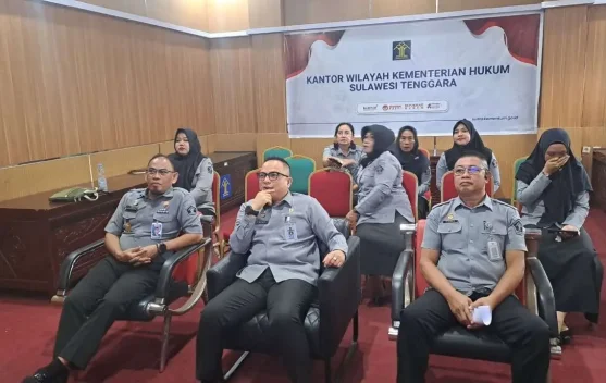 Kemenkum Sultra Ikuti Sosialisasi Penilaian Indeks Reformasi Hukum