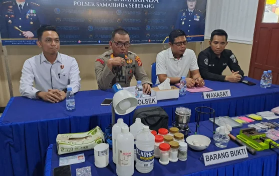 Polsek Samarinda Seberang Bongkar Produksi Narkotika Rumahan