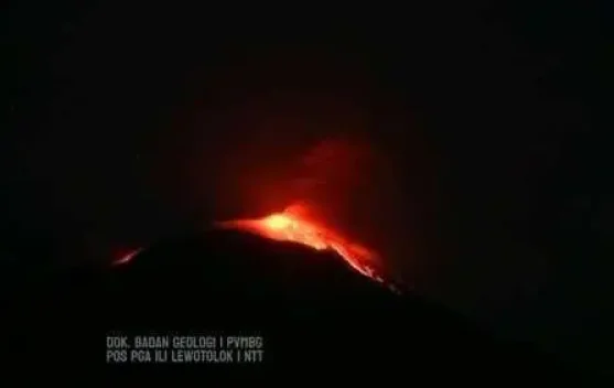 Mount Ile Lewotolok Erupts 99 Times in a Single Day