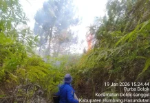 Damkar Humbahas Padamkan Kebakaran Lahan