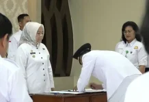Bupati Nurhidayah Lantik 106 Pejabat Baru di Lingkungan Pemkab Kobar